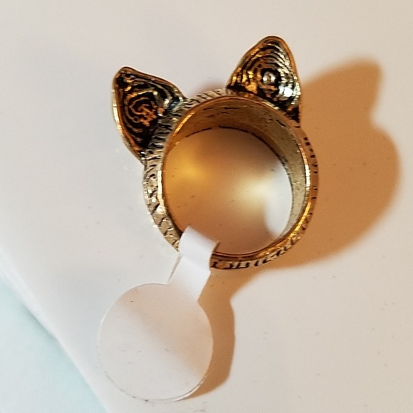 Cat Ears Gold Tone Size 6.5 - Picture 2 of 2